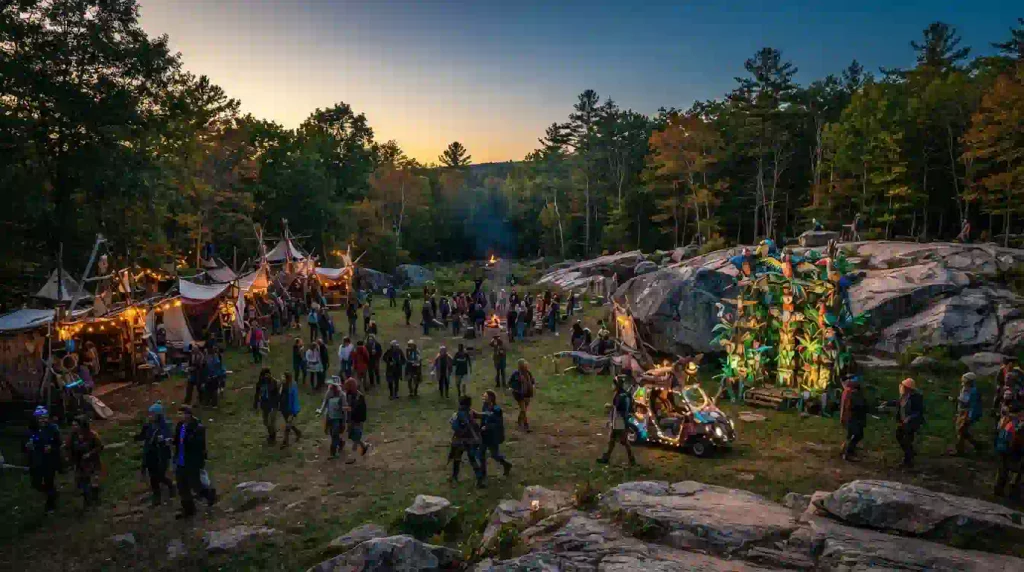 Granite Burn 2026 Regional Burn in Chatham New Hampshire with Burners, granite landscape, art and theme camps