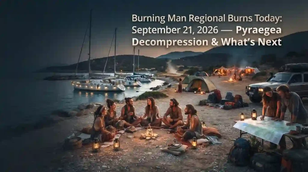 Pyraegea participants during Landburn decompression as upcoming Regional Burns approach