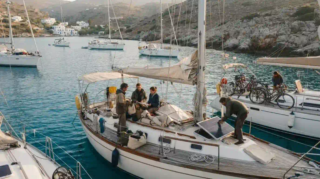 Pyraegea Greece Water Burn 2026 sailing yachts in the Southern Dodecanese