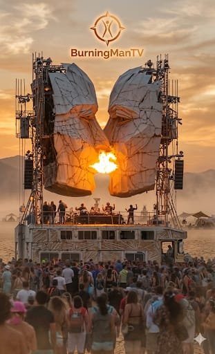 heart touching art tech combination at BRC playa