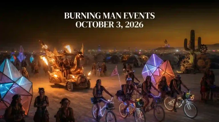 Burning Man events October 3 2026 featuring regional burn culture, Alberta Decomp, art, bikes and mutant vehicles