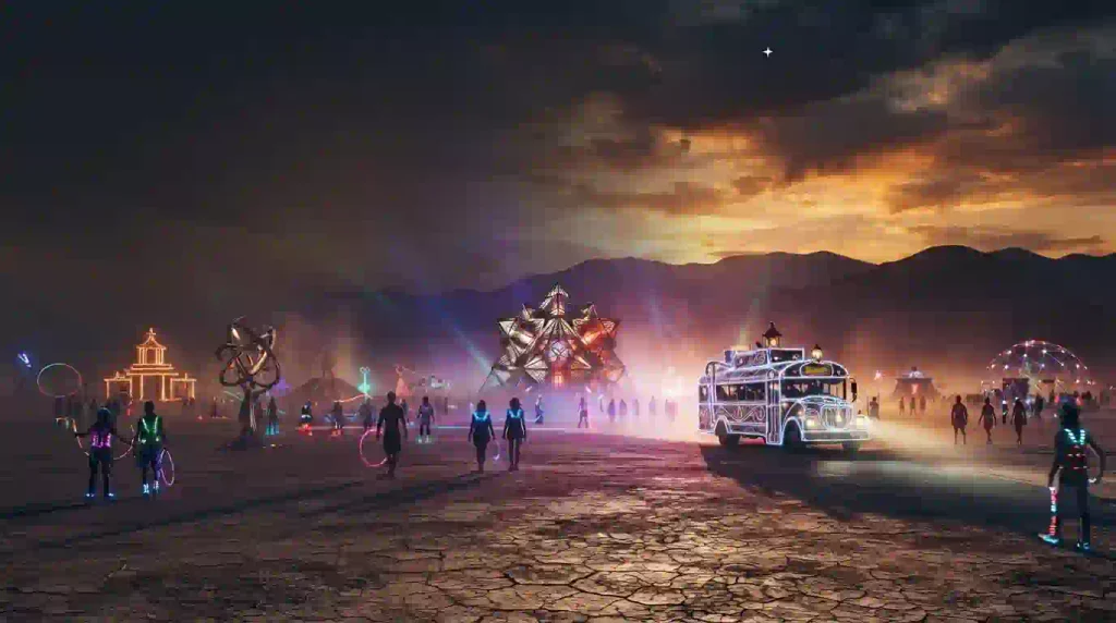 Burning Man events October 7 2026 expectations and coming next week with regional events and desert art