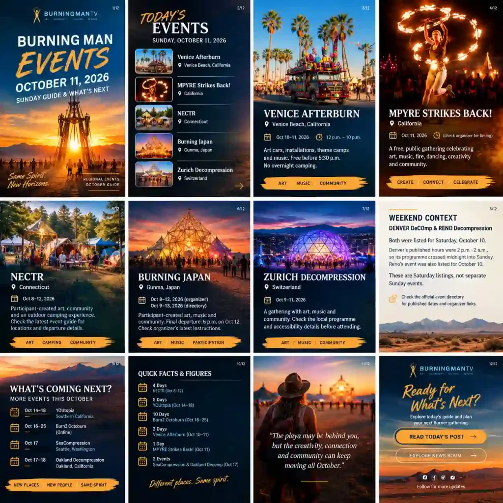 burning man regional events 11 October guide complete overview cards